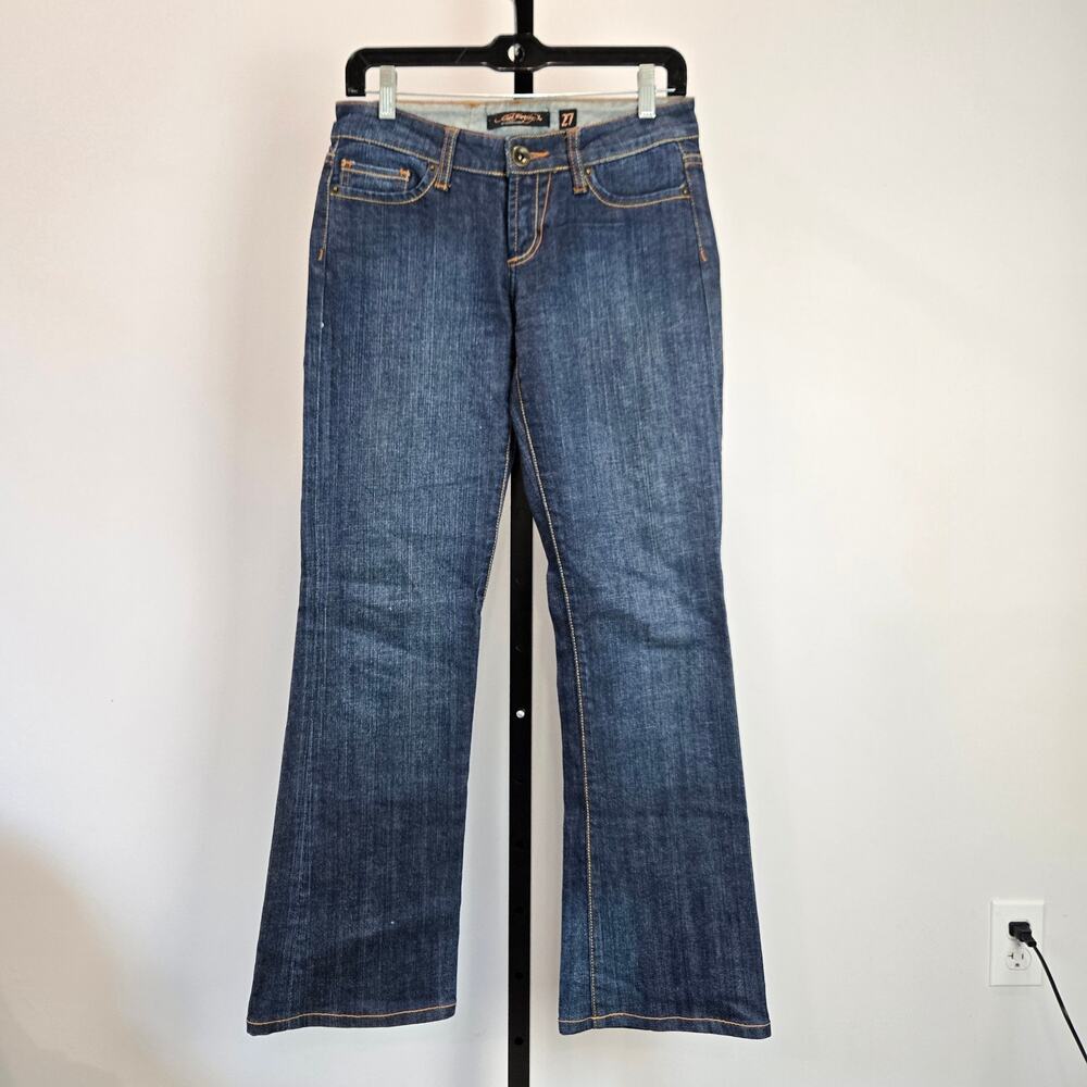 Y2K Ed Hardy Embellished Denim Jeans Low Rise Flare Tiger Crystal Vintage 27